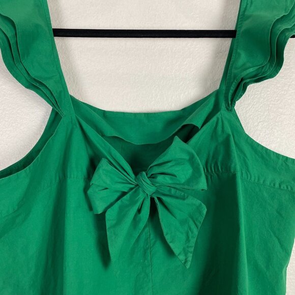ANN TAYLOR Womens Plus XXL Green Bow Back Tank Top Flutter Strap Sleeveless - Picture 5 of 8